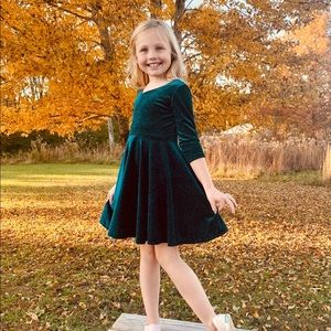 Teal Girls Swing Dress